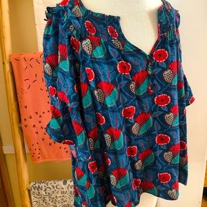 Anthropologie Floral Top